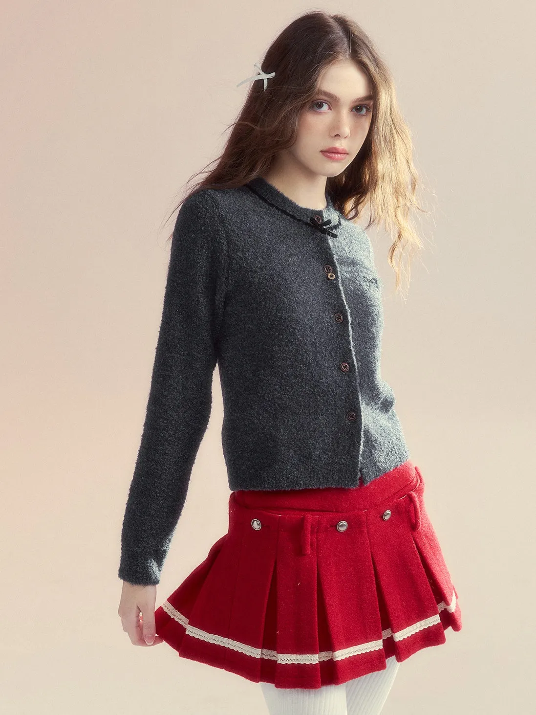2Way Design Removable Pleated Culottes Skirt
