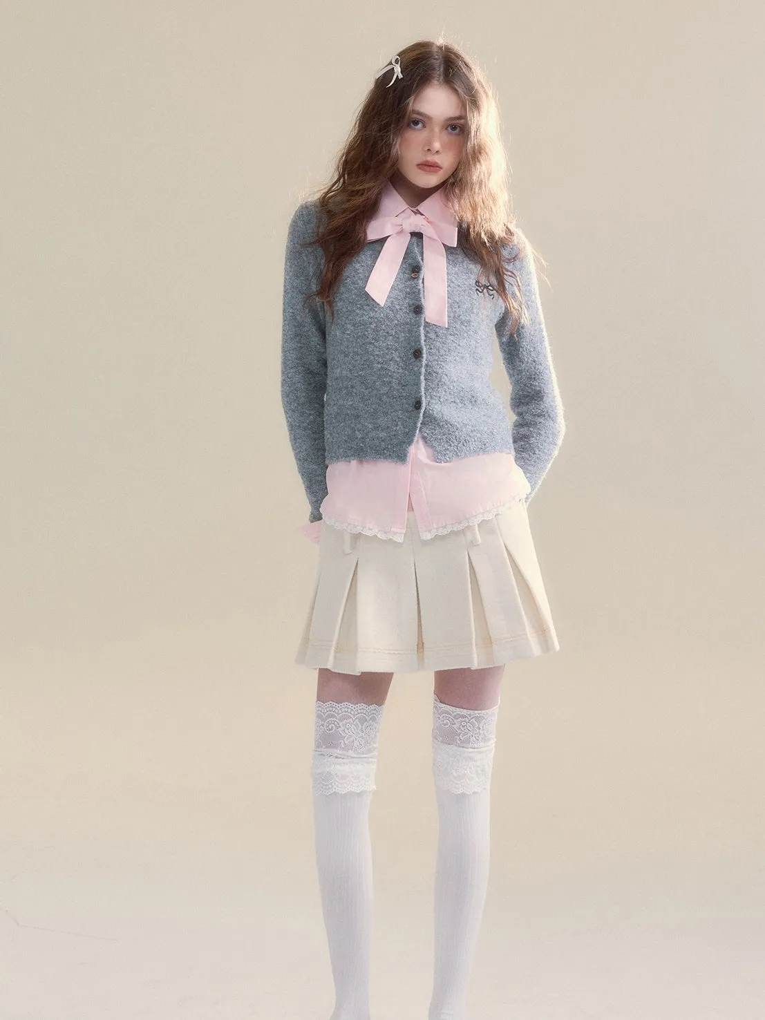 2Way Design Removable Pleated Culottes Skirt