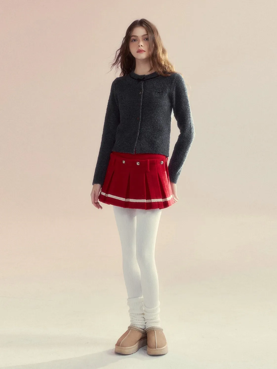2Way Design Removable Pleated Culottes Skirt