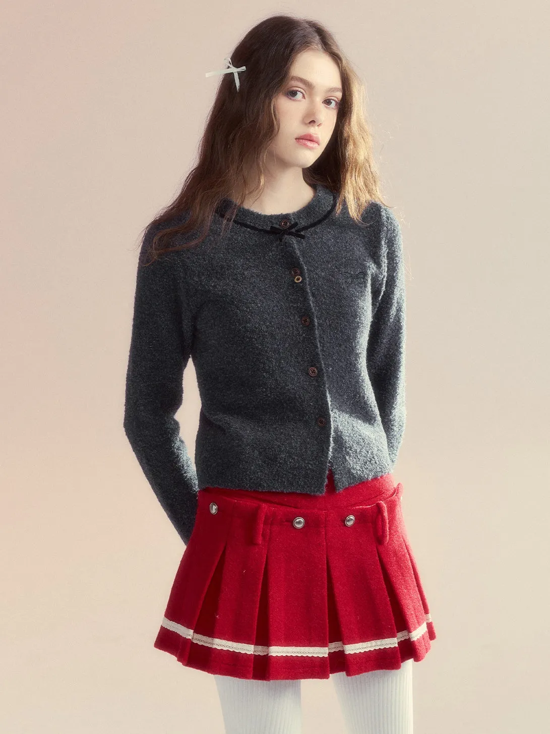 2Way Design Removable Pleated Culottes Skirt