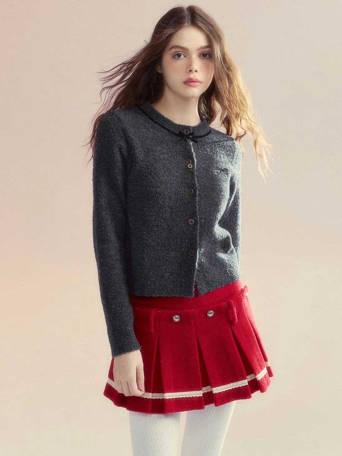 2Way Design Removable Pleated Culottes Skirt