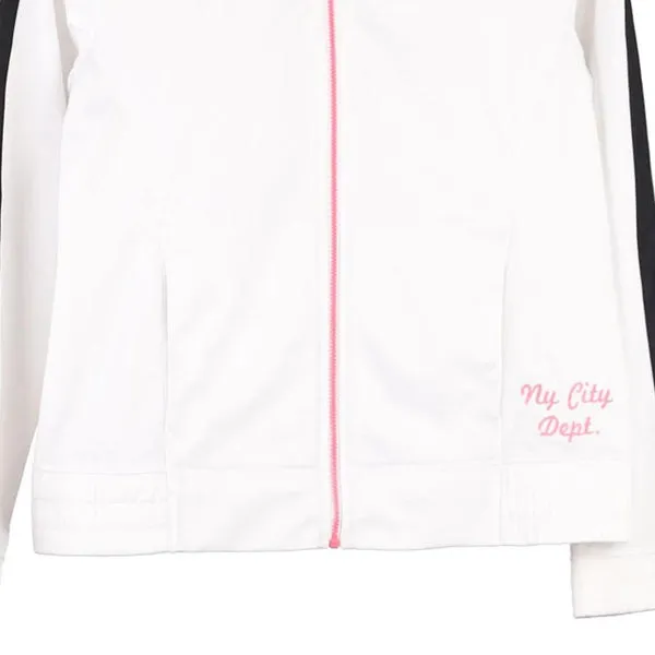Age 11-12 Champion Track Jacket - Large White Polyester