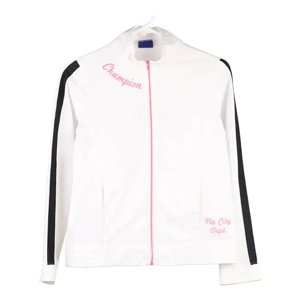 Age 11-12 Champion Track Jacket - Large White Polyester