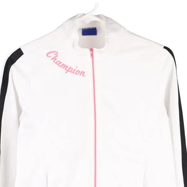 Age 11-12 Champion Track Jacket - Large White Polyester