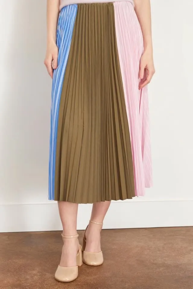 Angie Skirt in Cerulean Blue/Pink/Fern Multi