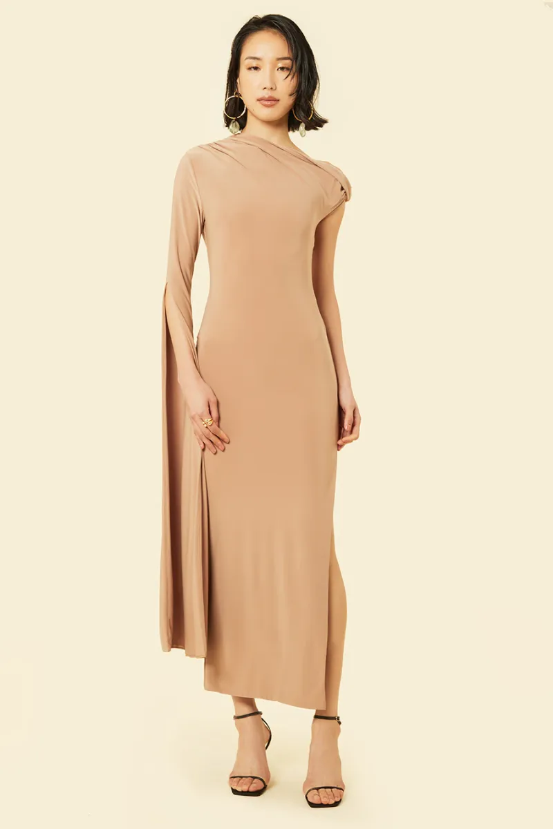BEGONIA MIDAXI DRESS IN NEUTRAL