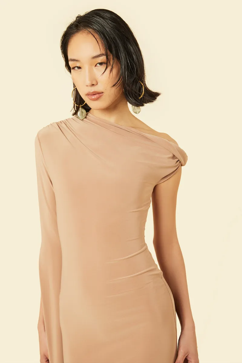 BEGONIA MIDAXI DRESS IN NEUTRAL
