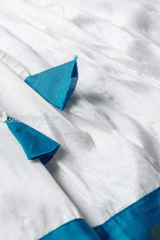 Blue Top With Silk Skirt