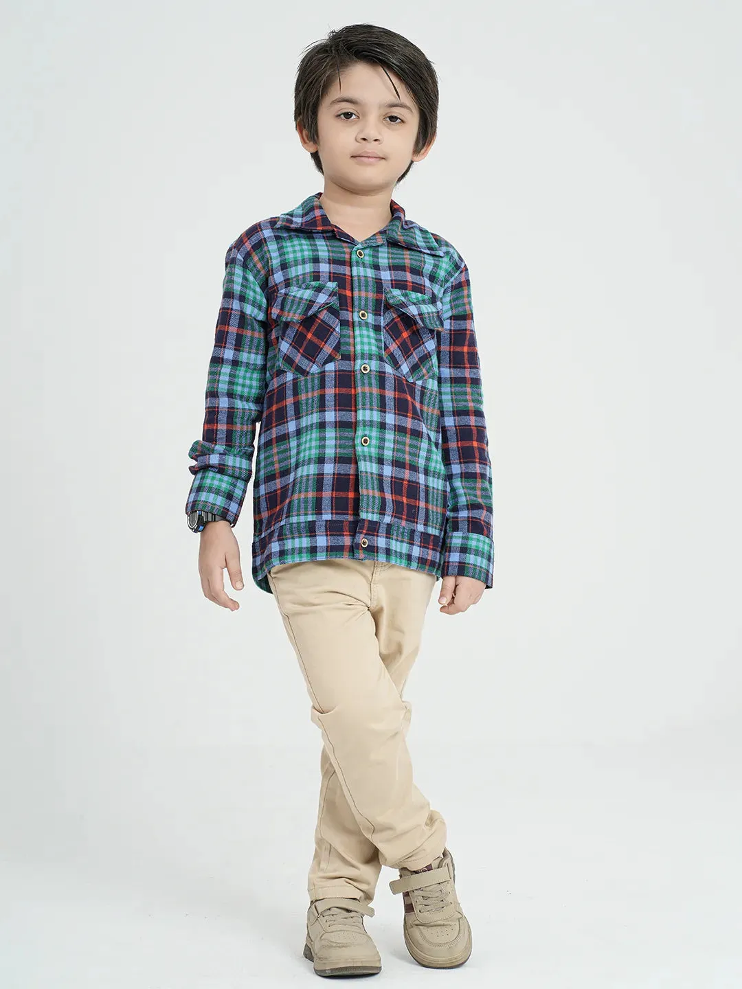 Boys Tartan Shacket