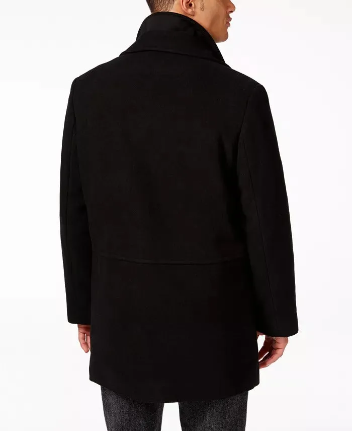 Calvin Klein Mens Regular fit Overcoat Coat 42 R Black Solid