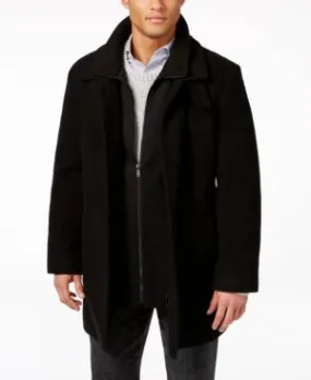 Calvin Klein Mens Regular fit Overcoat Coat 42 R Black Solid
