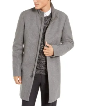 Calvin Klein Mens Slim fit Overcoat Coat 40 R Grey
