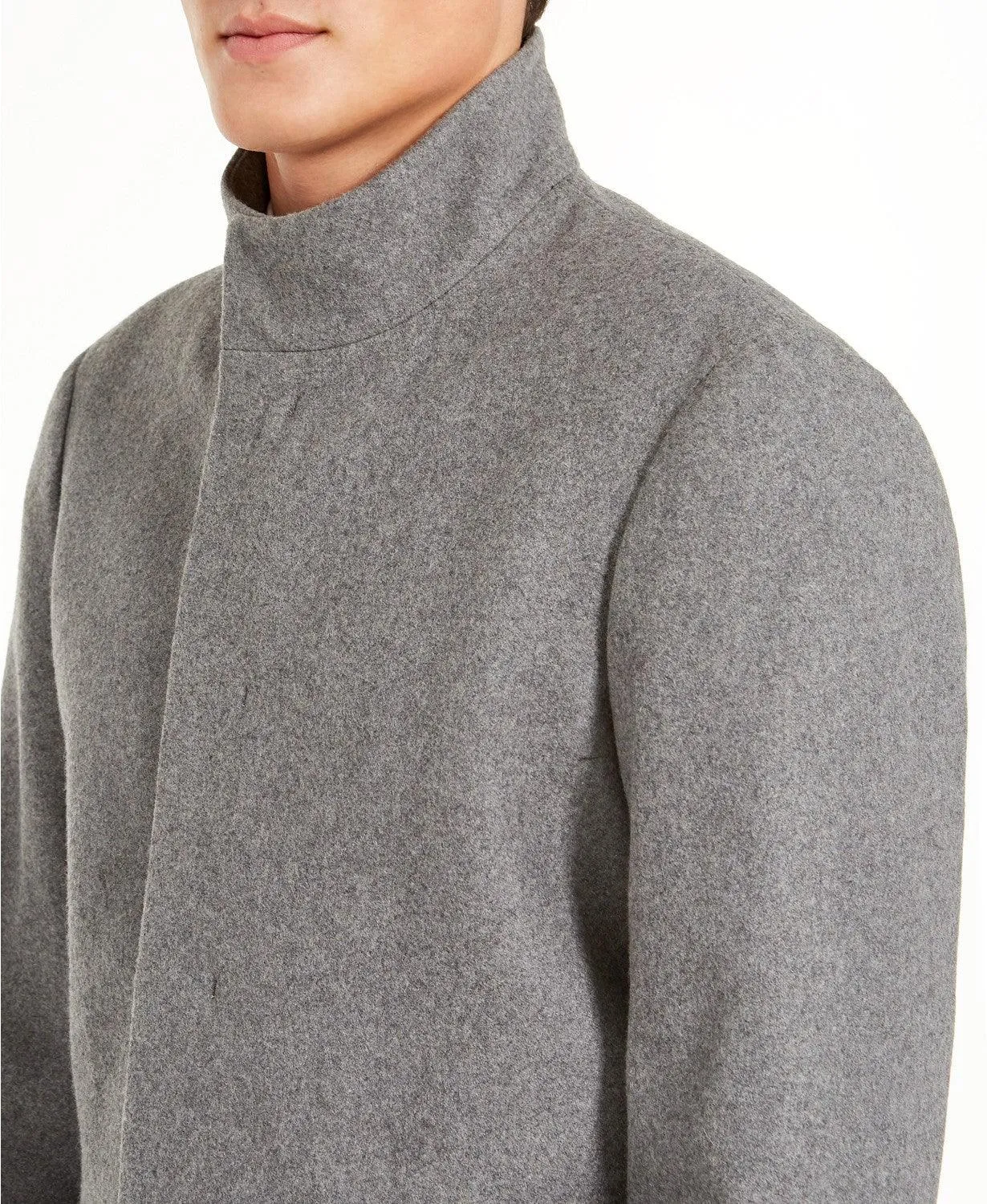 Calvin Klein Mens Slim fit Overcoat Coat 40 R Grey