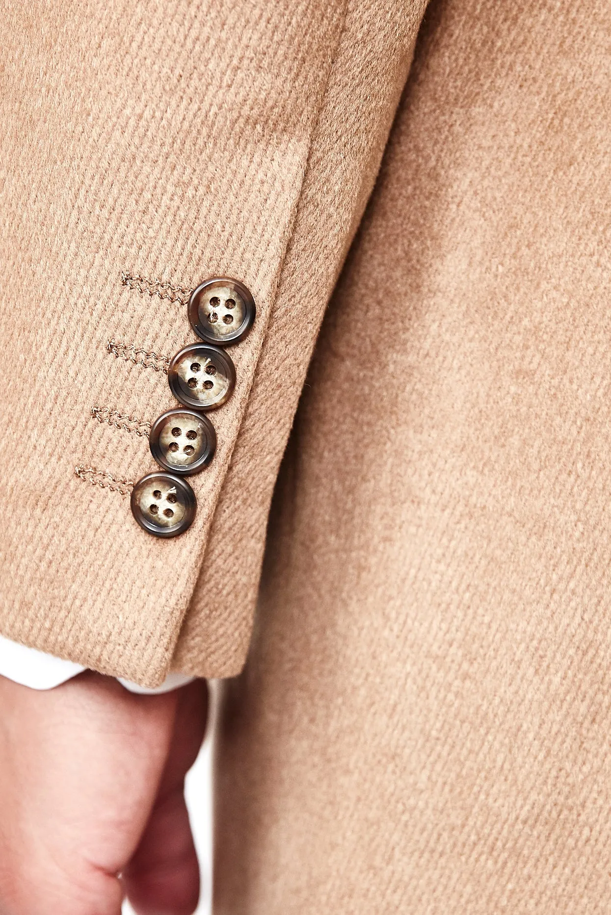Camel Wool & Cashmere Overcoat