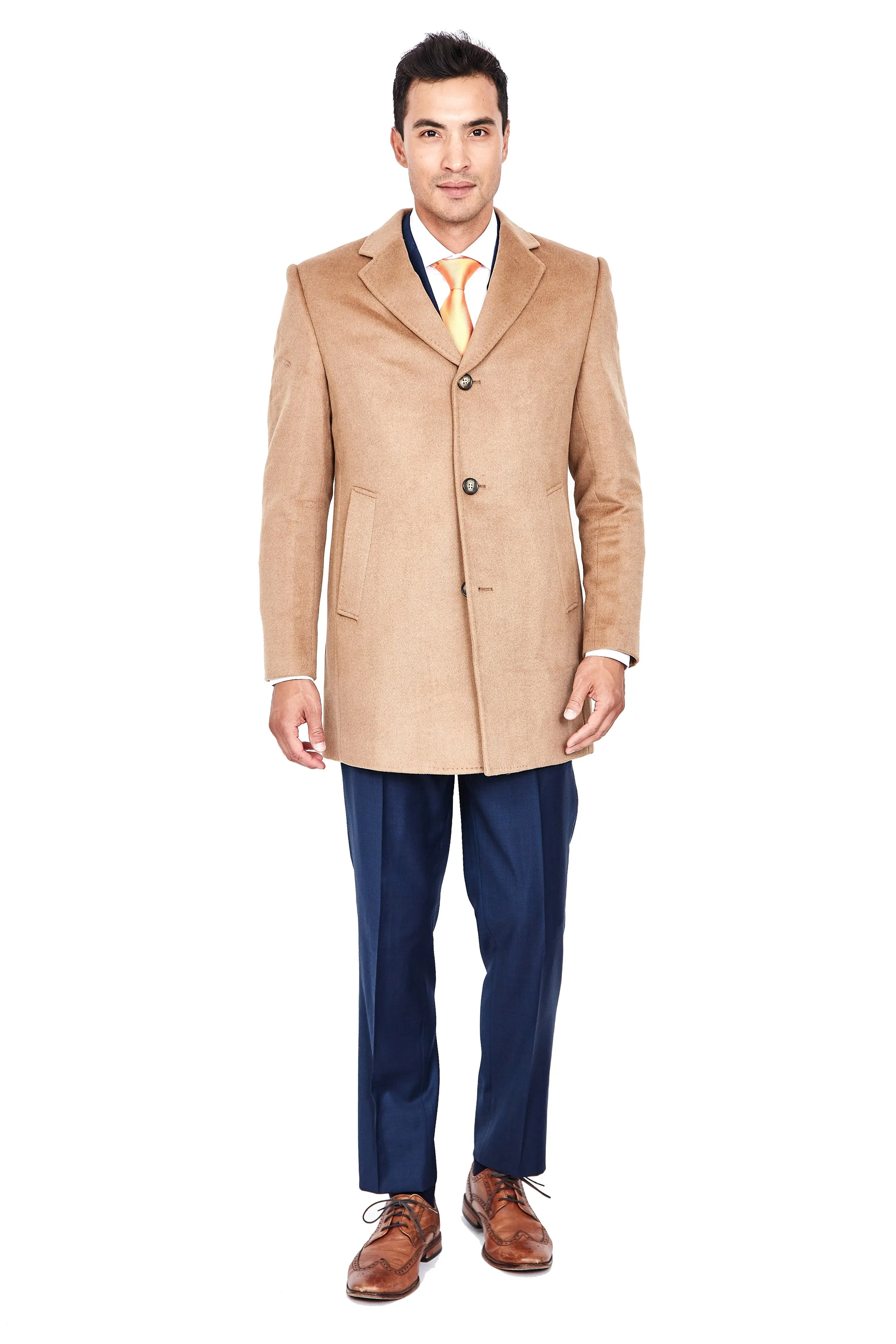 Camel Wool & Cashmere Overcoat