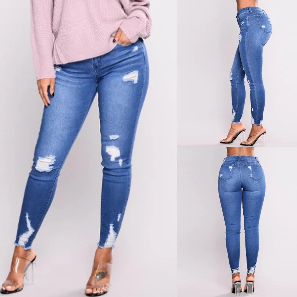 Casual All Seasons Jeans For Women