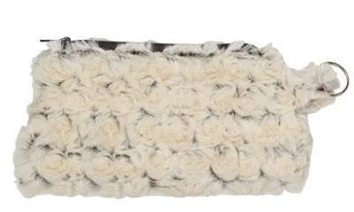 Coin Purse & Cosmetic Bag - Rosebud Faux Fur (Limited Availability)