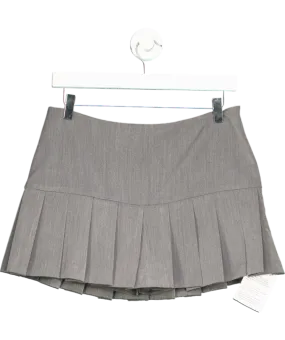 Collusion Grey Pleated Mini Skirt UK 10