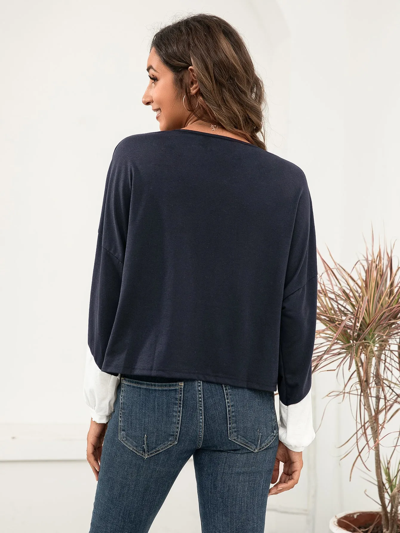 Color Block Long Sleeve Tee