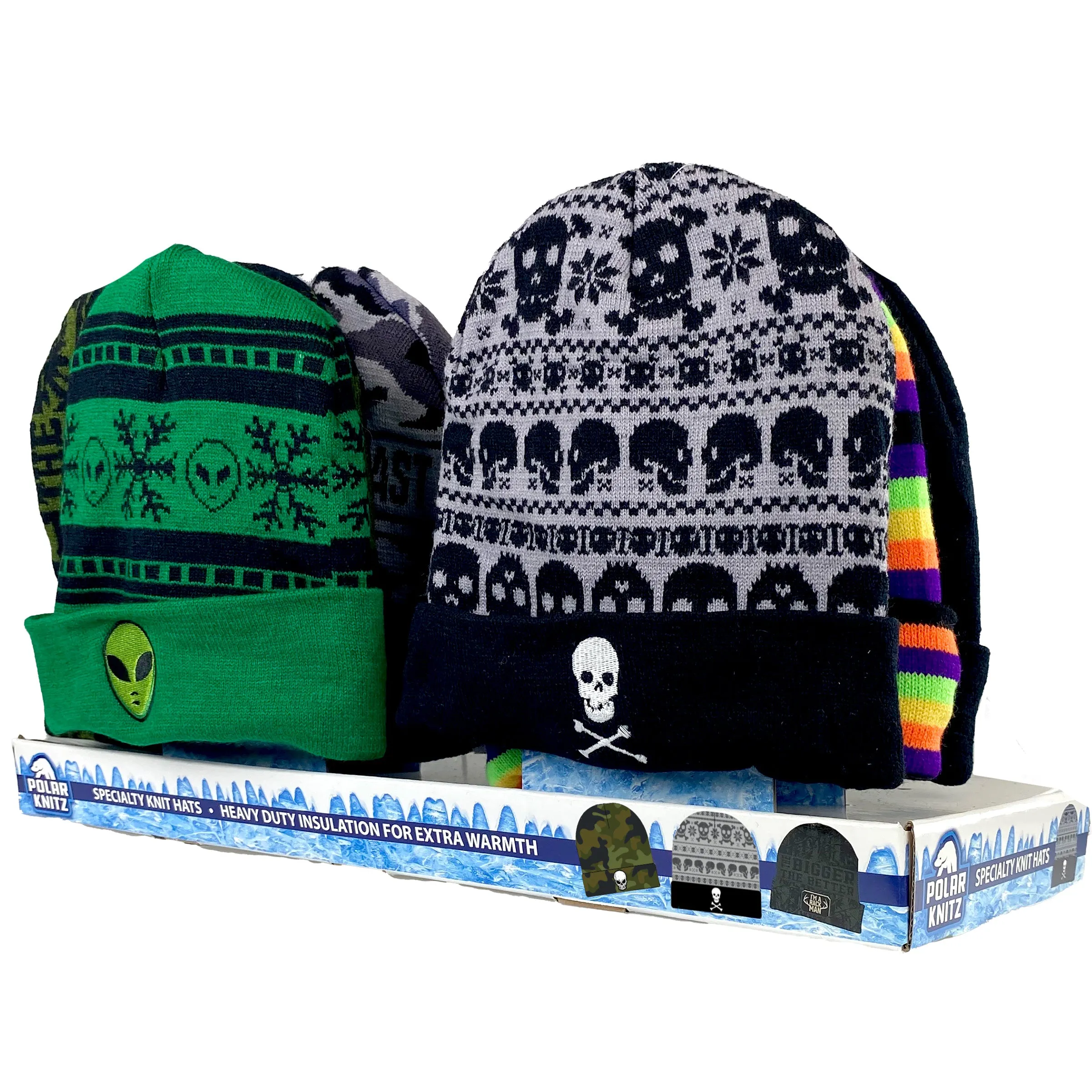 Cuffed Knit Hat Beanie Assortment - 12 Pieces Per Retail Ready Display 22663