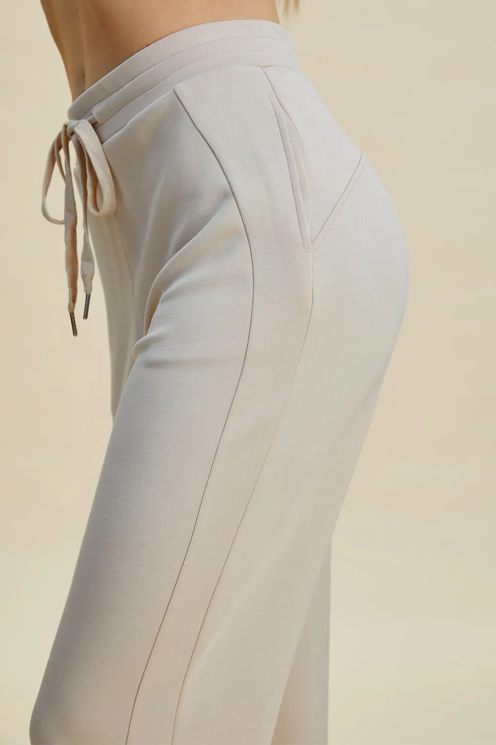 Dana Drawstring High Waist Cropped Pants