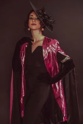 Dietrich Cape in Pink Lamé