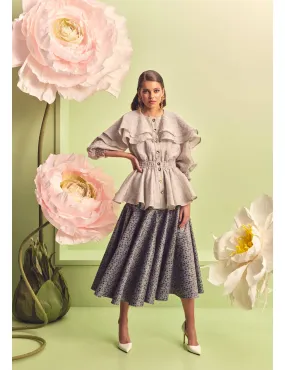 Flared Pleated Skirt