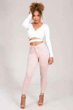 Flexible Skinny Jeans - Pink Rosay