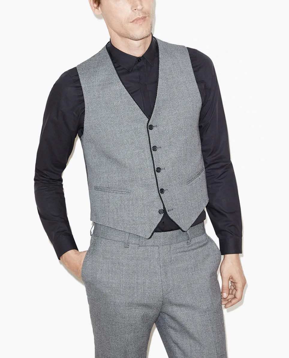 Gilet de costume motif caviar