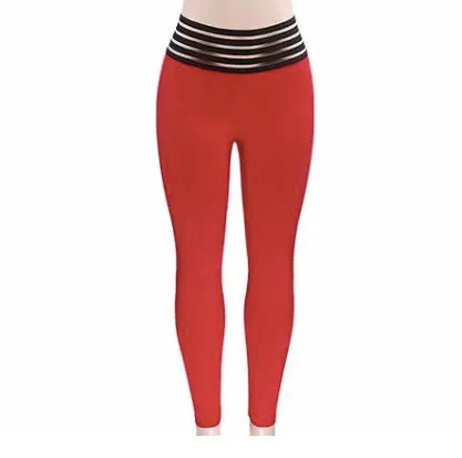 High Waist Patchwork Long Skinny Pants