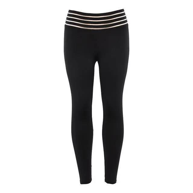 High Waist Patchwork Long Skinny Pants