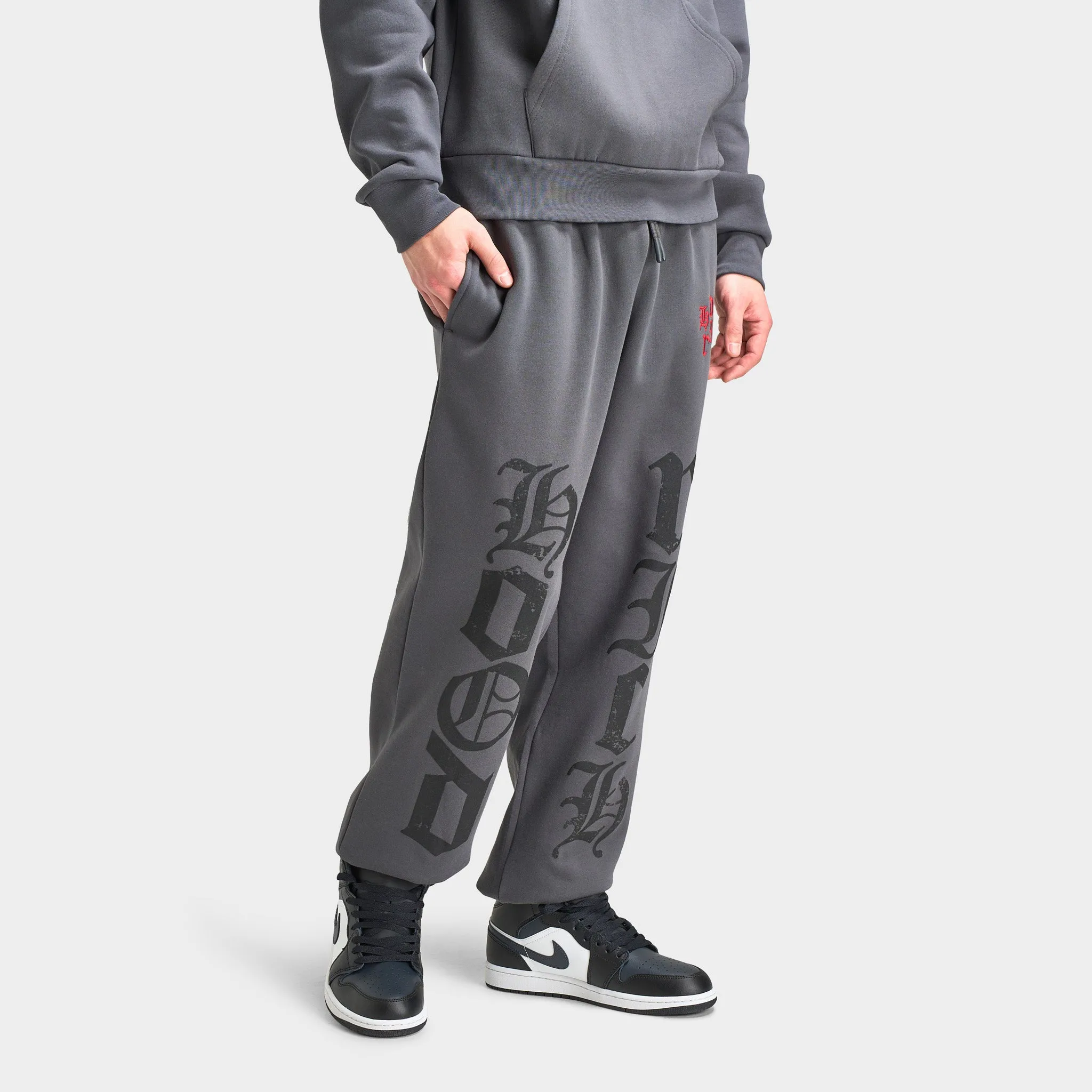 Hoodrich Crown Oversized Joggers Asphalt / Lychee