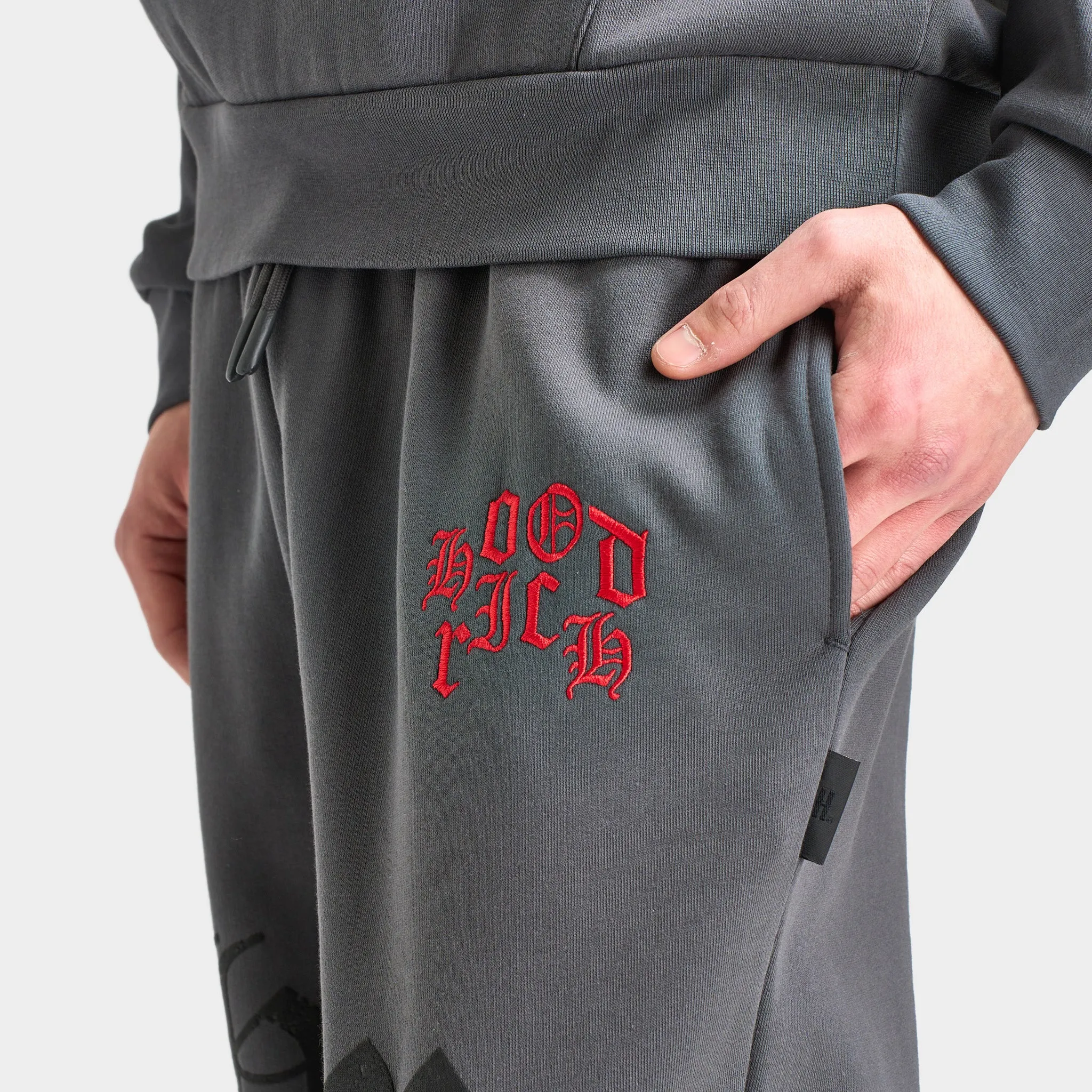 Hoodrich Crown Oversized Joggers Asphalt / Lychee