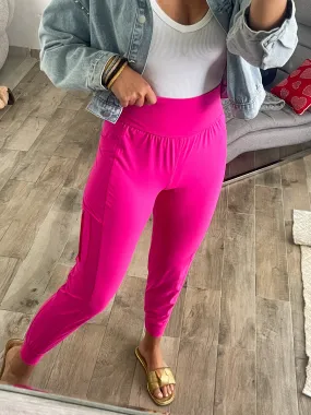 HOT PINK SMOOTH JOGGERS