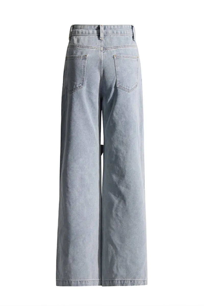 HPT1153 Floral Denim Embroidery Jeans Pant