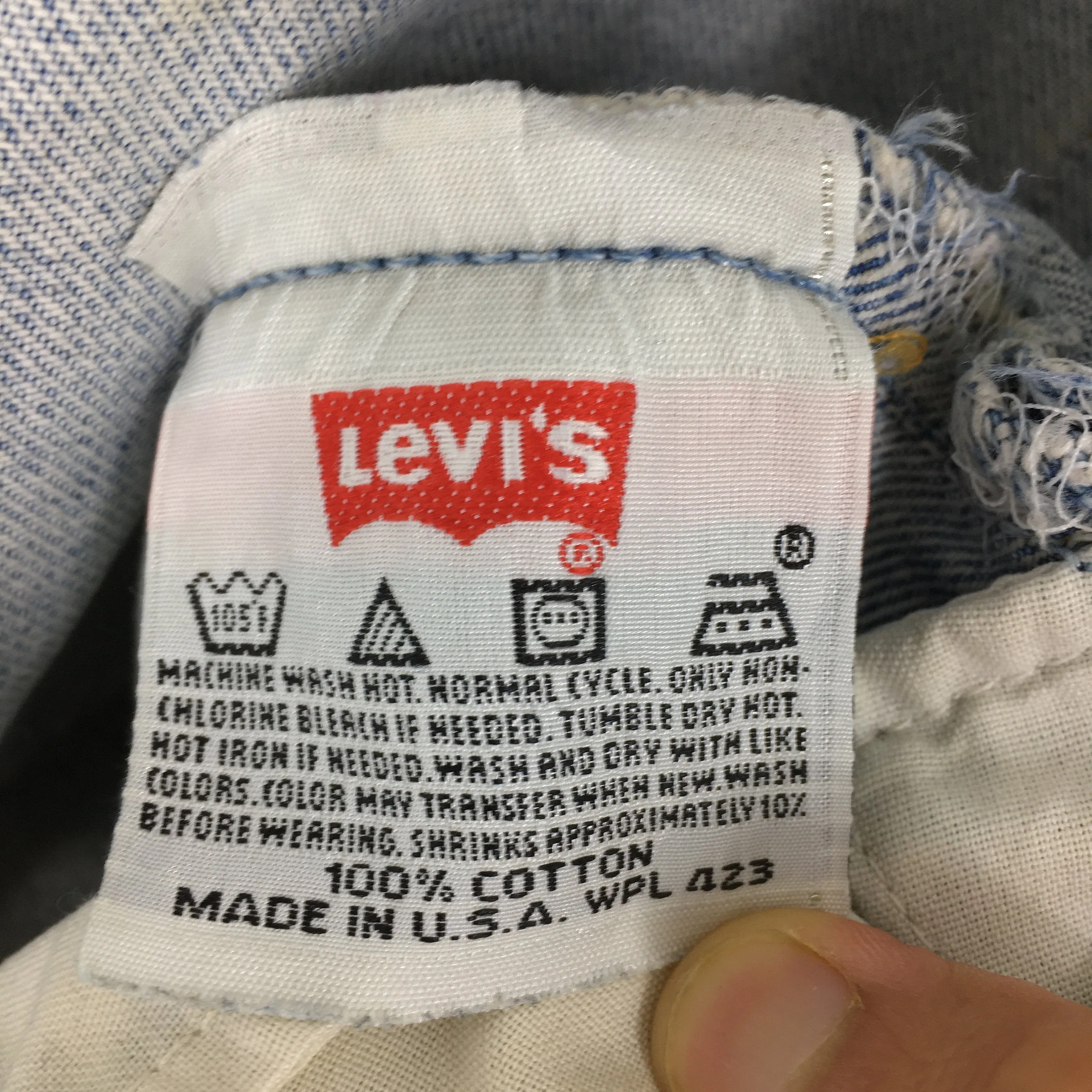 Levis 501XX Blue Acid Distressed Jeans Size 30x33