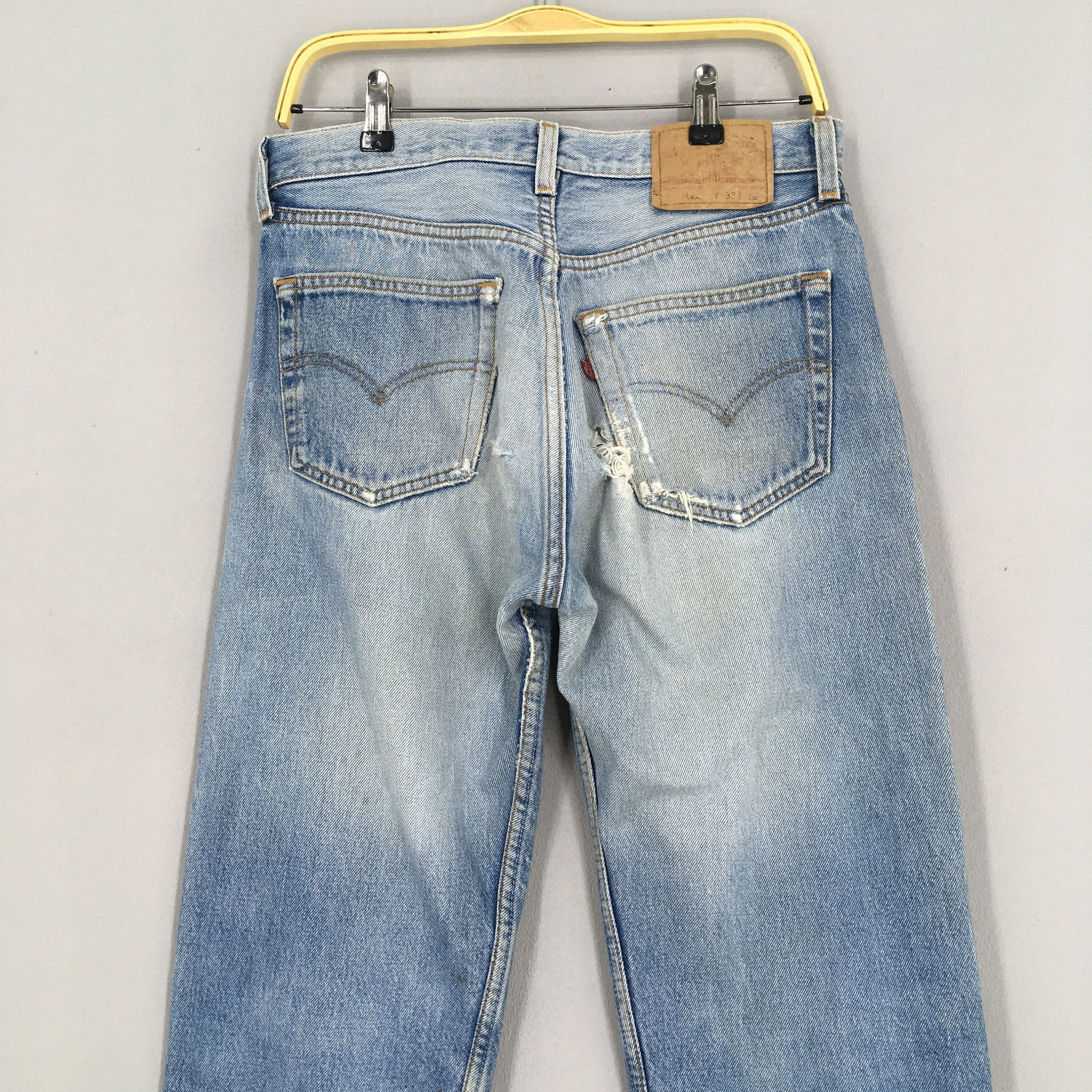Levis 501XX Blue Acid Distressed Jeans Size 30x33