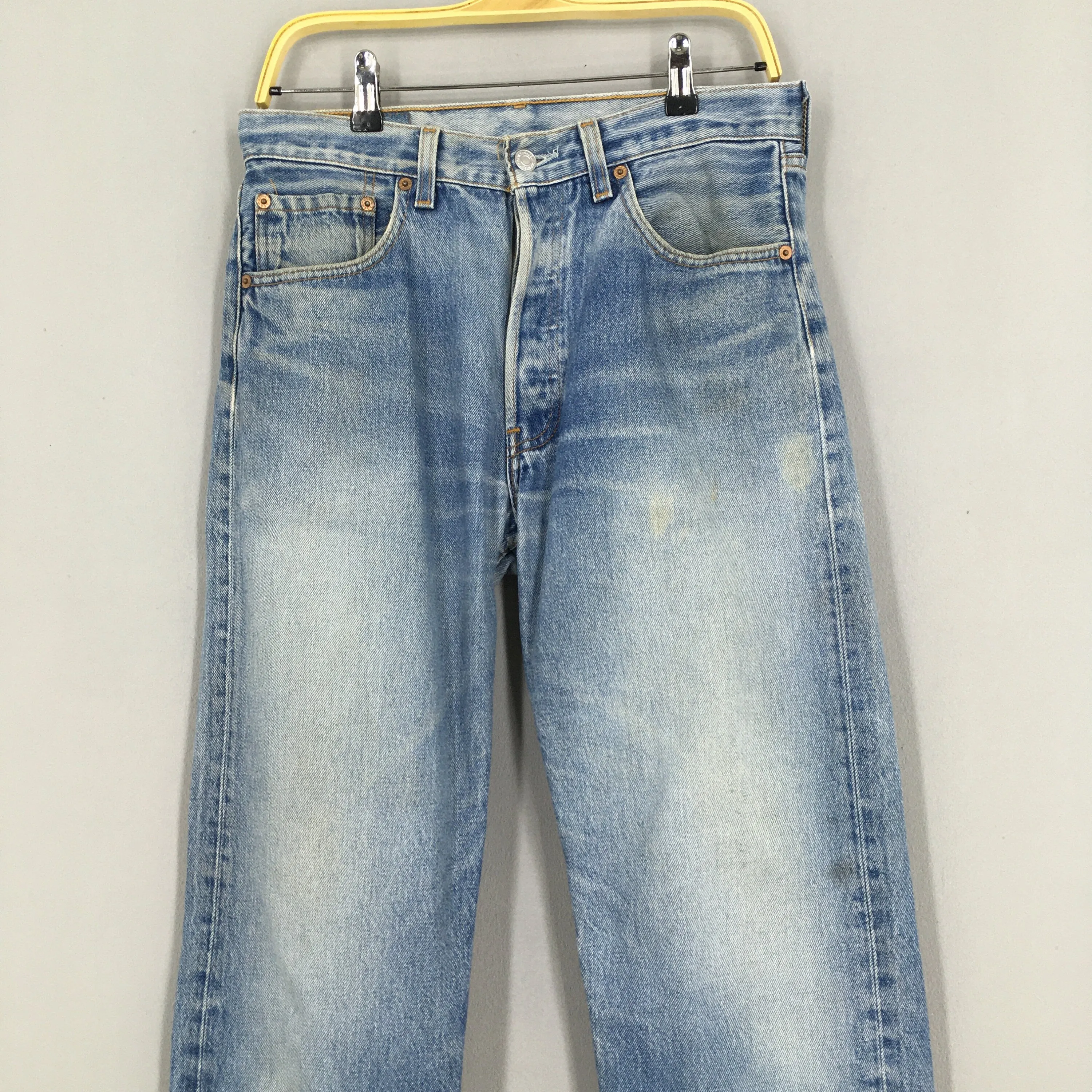 Levis 501XX Blue Acid Distressed Jeans Size 30x33