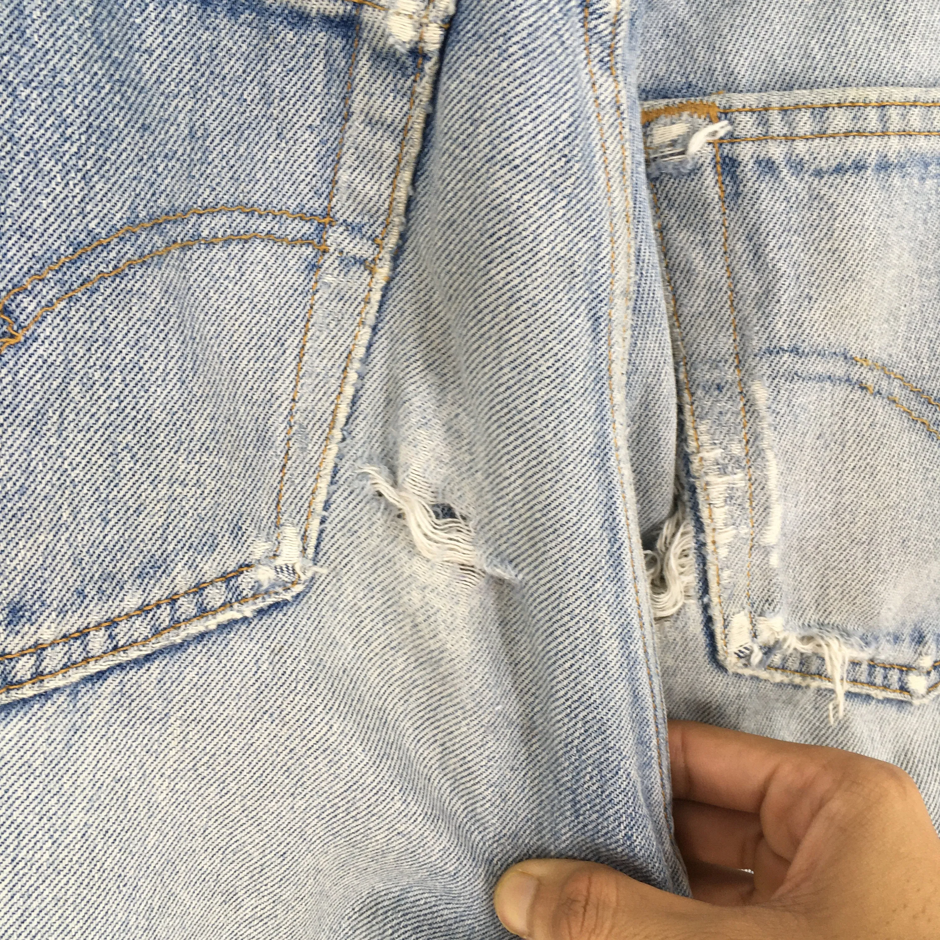 Levis 501XX Blue Acid Distressed Jeans Size 30x33