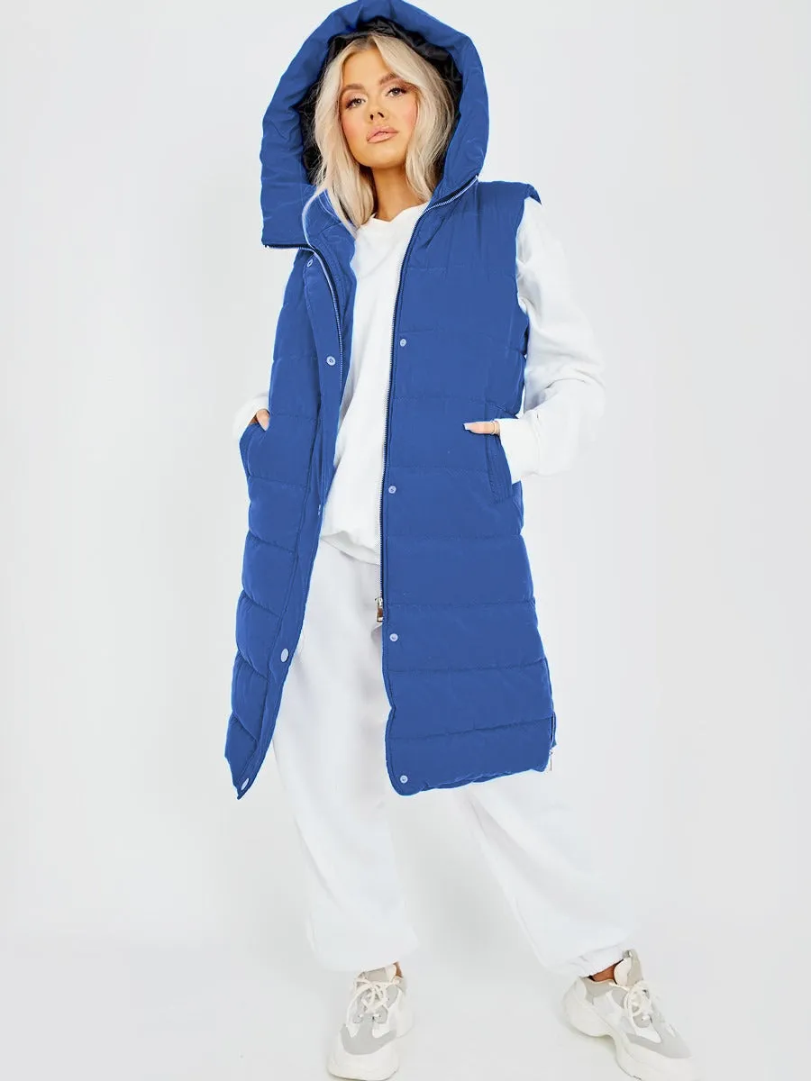 Longline Padded Hooded Gilet - Jayla