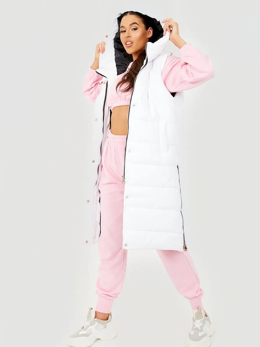 Longline Padded Hooded Gilet - Jayla