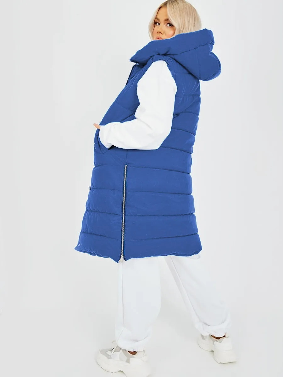 Longline Padded Hooded Gilet - Jayla