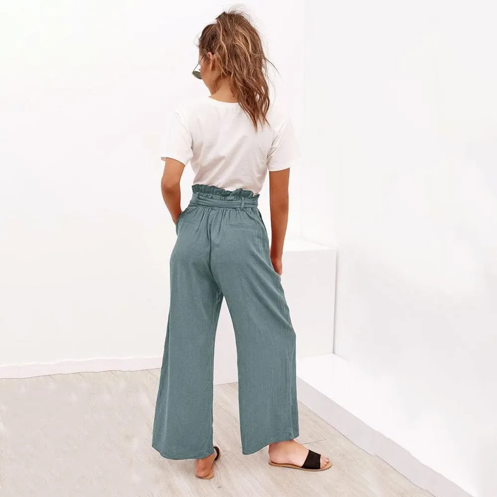 LOOSE HIGH WAIST WIDE LEG TROUSERS