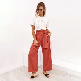 LOOSE HIGH WAIST WIDE LEG TROUSERS
