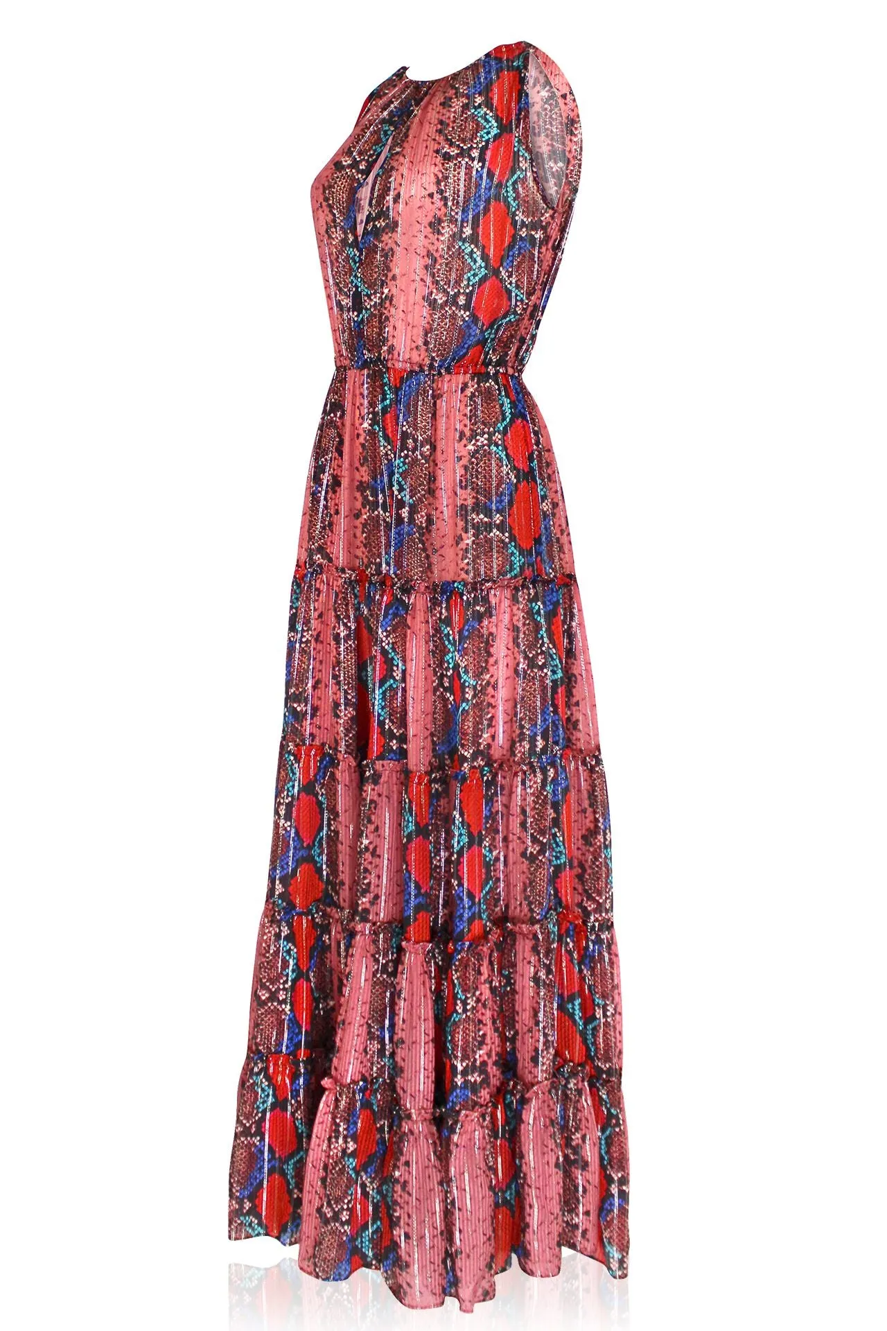 Maxi Dress in Snake Print