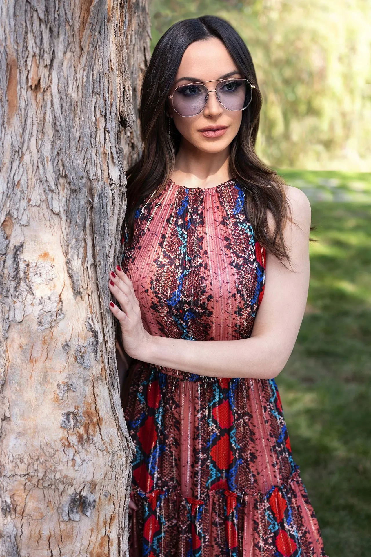 Maxi Dress in Snake Print