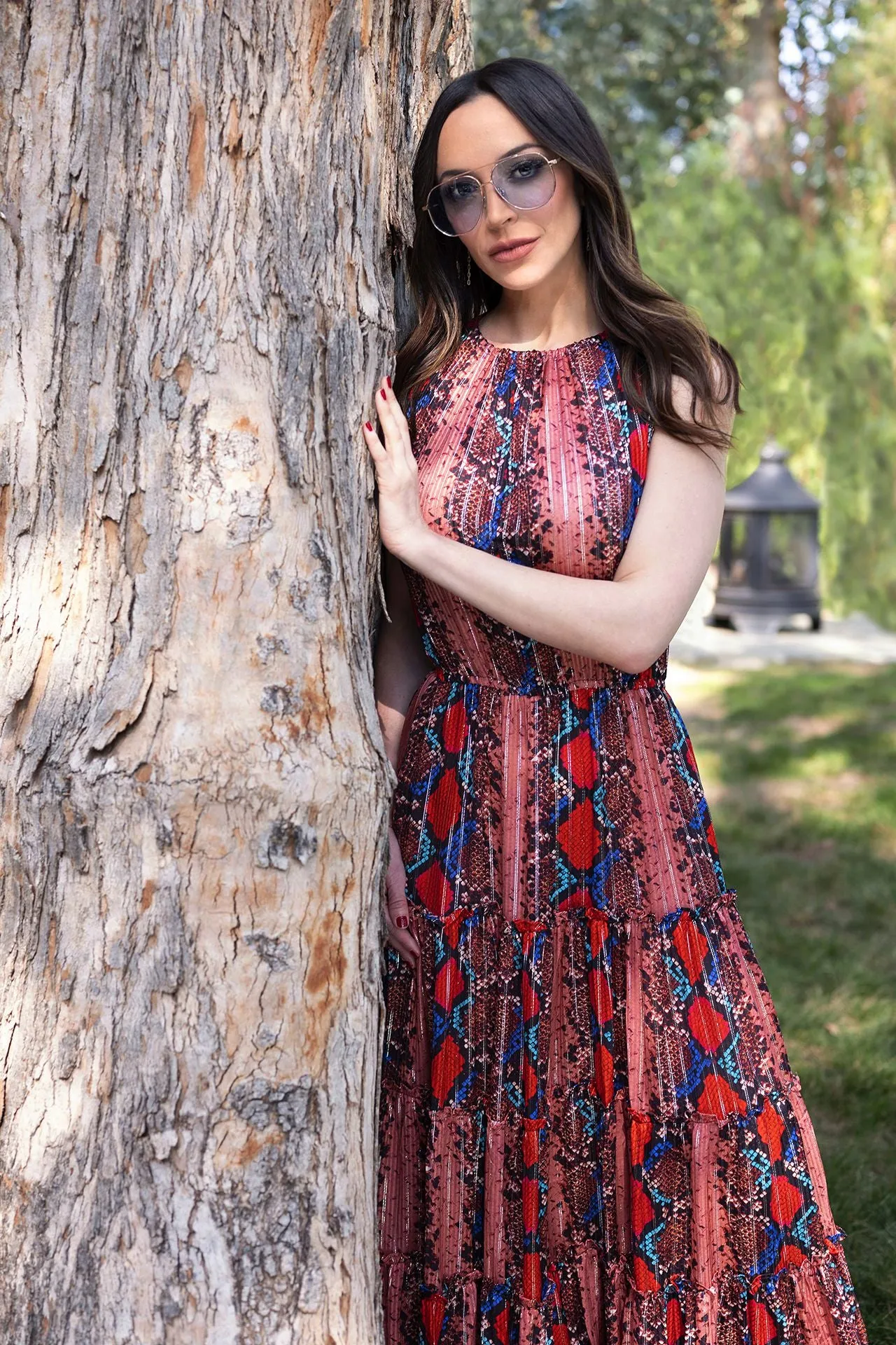 Maxi Dress in Snake Print