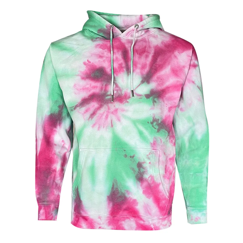 Men's Hoodie Tie Dye Casual Pullover Drawstring Front Pocket Hooded Sweatshirt