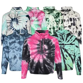 Men's Hoodie Tie Dye Casual Pullover Drawstring Front Pocket Hooded Sweatshirt