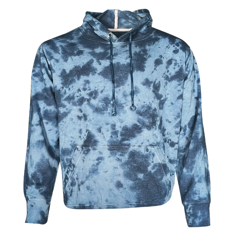 Men's Hoodie Tie Dye Casual Pullover Drawstring Front Pocket Hooded Sweatshirt